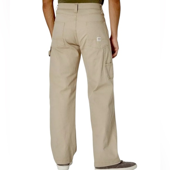 Signature by Levi Strauss Workwear Men’s Carpenter Pants Jeans Beige Size 38x32 - Picture 2 of 15